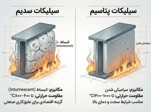 سیلیکات سدیم و سیلیکات پتاسیم: راهنمای انتخاب برای عایق‌کاری صنعتی و پوشش‌های ضدحریق